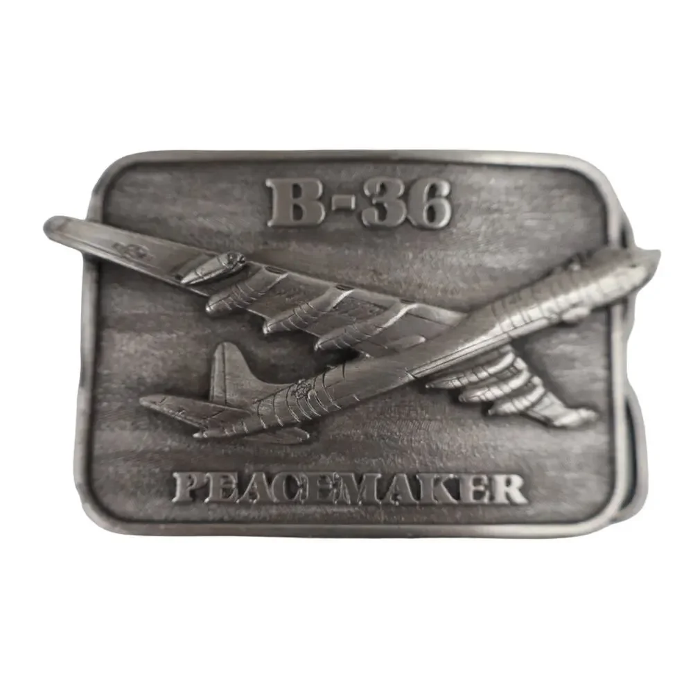 Vintage B-36 Peacemaker Pewter Belt Buckle
